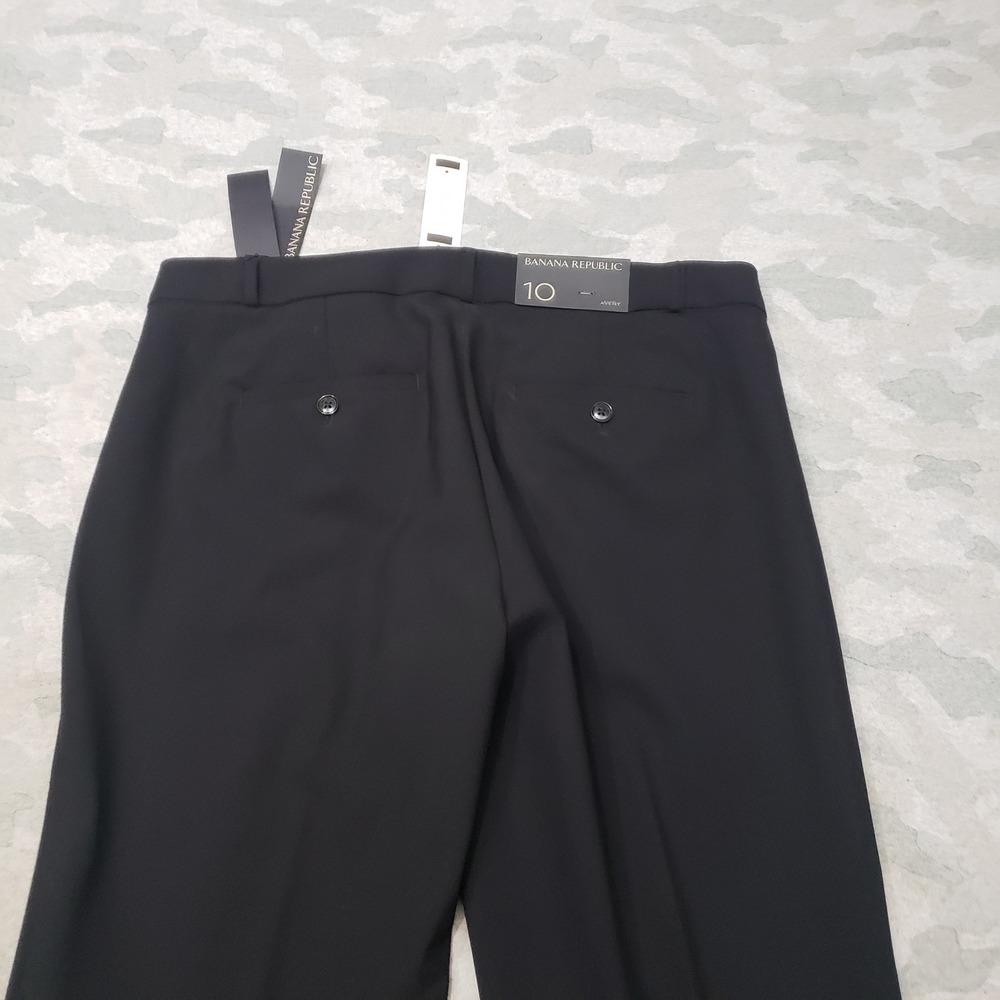 Banana Republic Avery Pants Womens 10 Black Wool Blend NWT - Picture 12 of 13